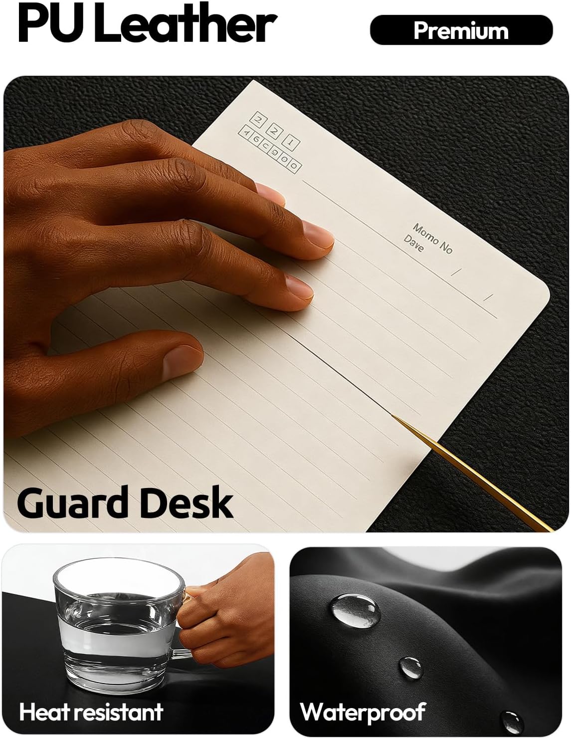 Grote bureau-onderlegger van P - Leather Desk Pad recensie en prijs