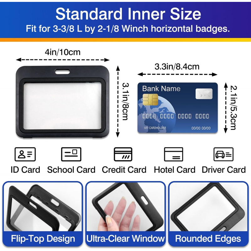 3-pack horizontale ID-badgehou - Index Card Holder recensie en prijs